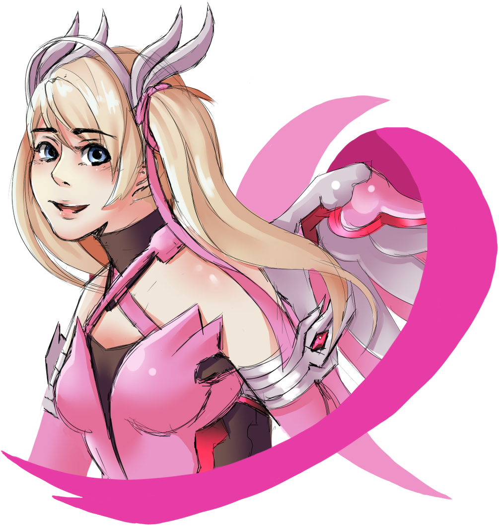 #pinkmercy #art A Quick Mercy Sketch For @playoverwatch (1123x1200), Png Download