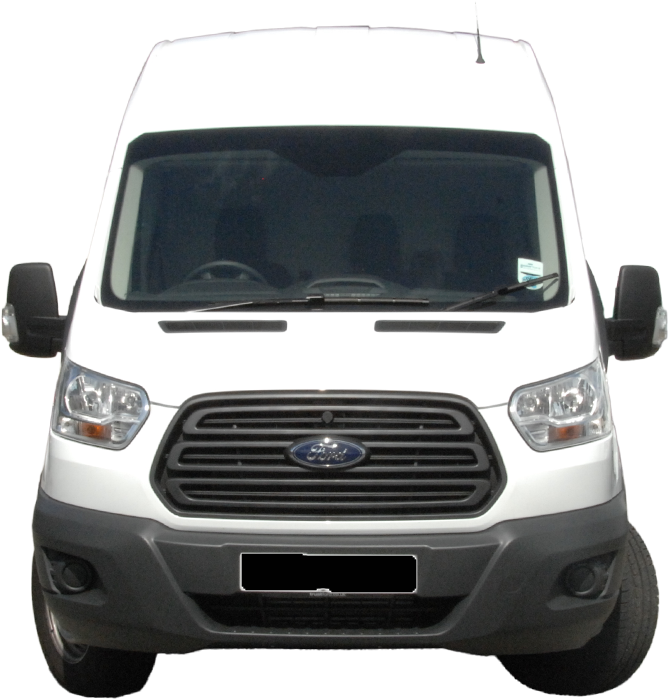 Lwb Transit Hire Front - Van From The Front (1024x768), Png Download