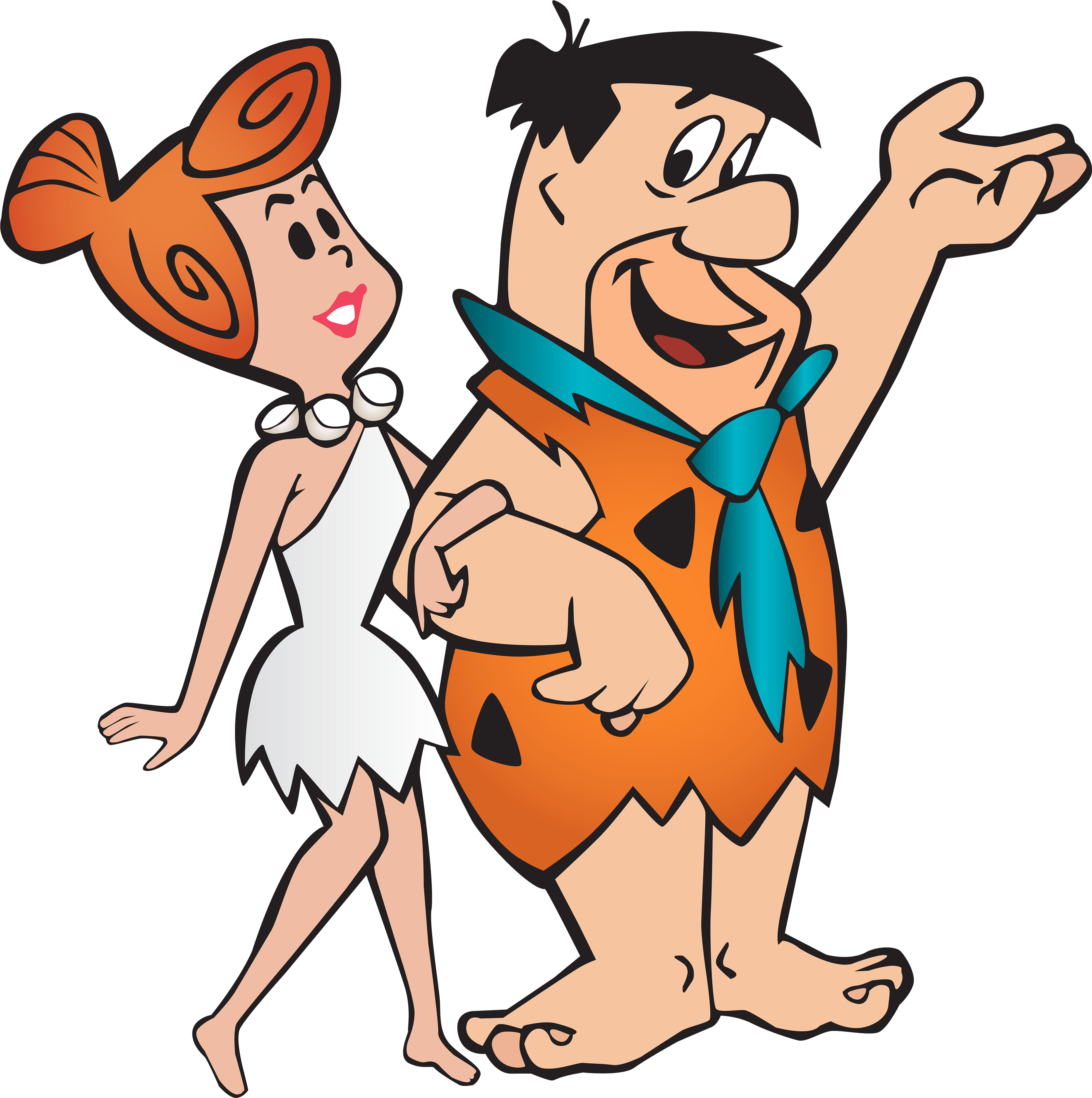 Fred En Wilma Flintstone (4971x5000), Png Download