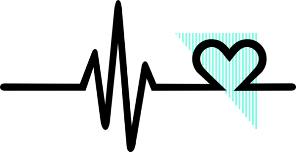 Heartbeat Pulse Business Feamle Founders - Frequency Heart Love Magnet (600x309), Png Download