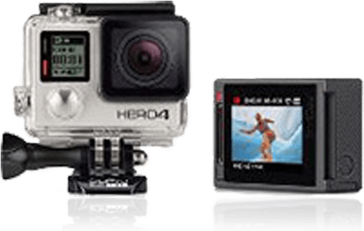 Gopro Hero4 Silver - Gopro Hero 4 Adventure Action Camera - Silver Edition (600x415), Png Download
