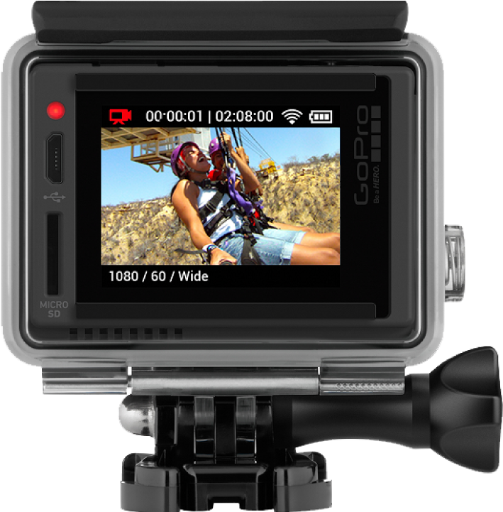 Gopro And Dvd - Go Pro Hero + Lcd (1080x720), Png Download