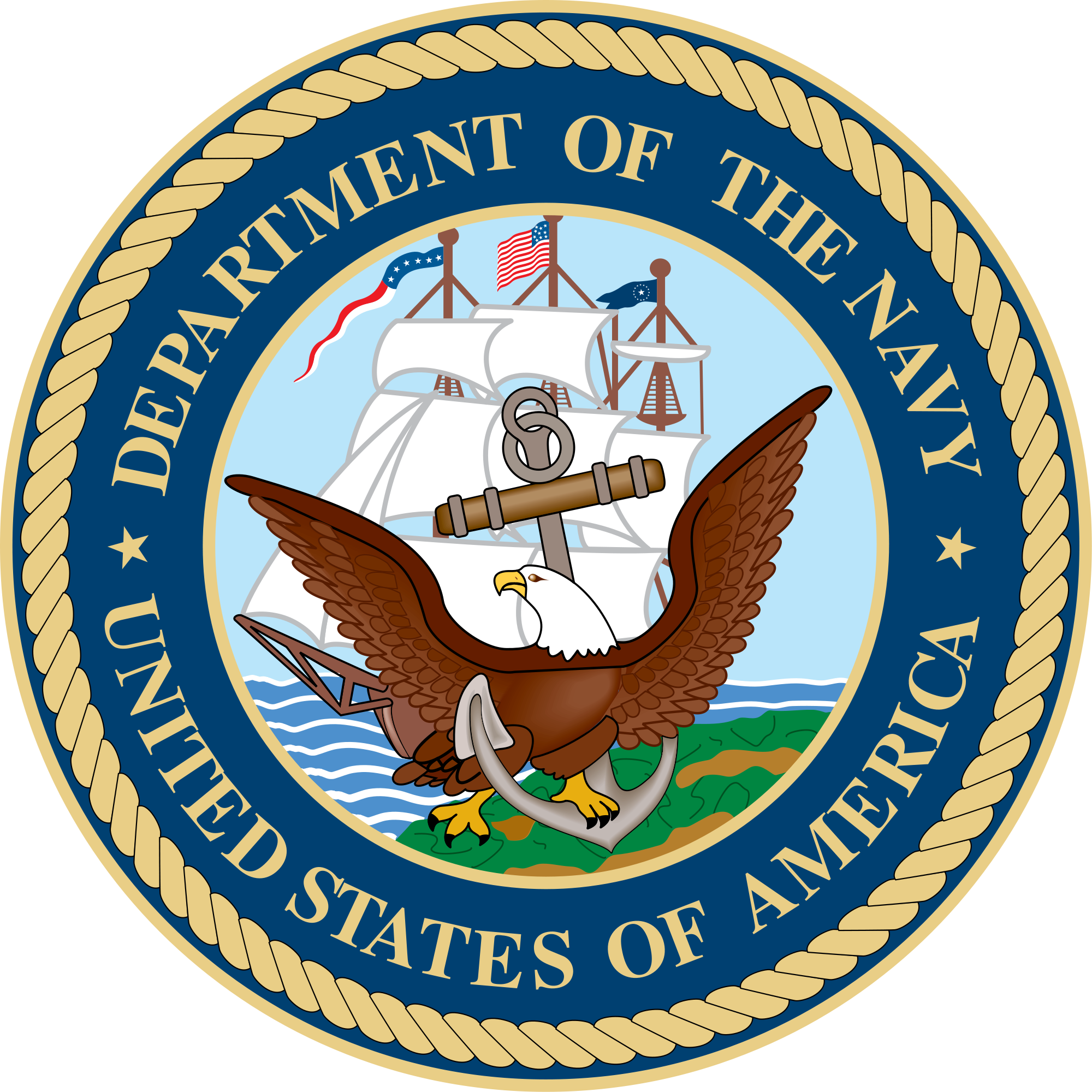Us Navy - Dept Of The Navy Seal (1000x1000), Png Download