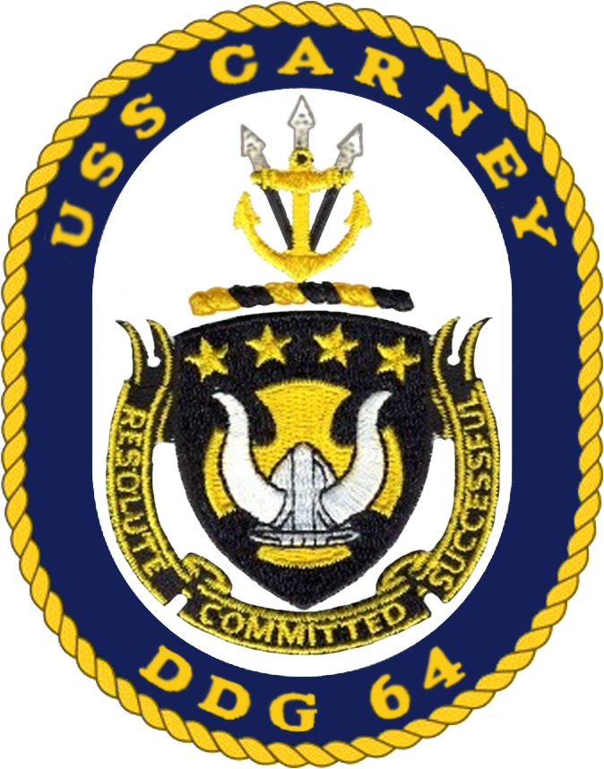 Uss Carney Ddg-64 Crest - Uss Carney Ddg 64 Logo (674x858), Png Download