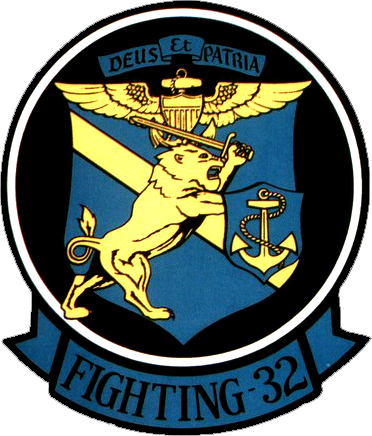 Fighter Squadron 32 Insignia C1998 - Vf 32 (372x436), Png Download