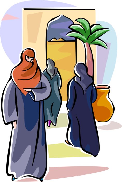 Vector Illustration Of Middle Eastern Islamic Muslim - Illustration (472x700), Png Download