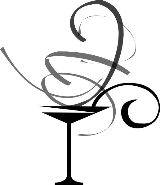 Martini Grey Clip Art At Clker Com - Cocktail Clipart (516x598), Png Download