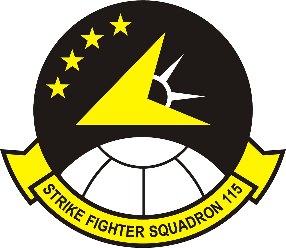 Strike Fighter Squadron 115 Insignia 1996 - Vfa 115 Logo (1138x987), Png Download