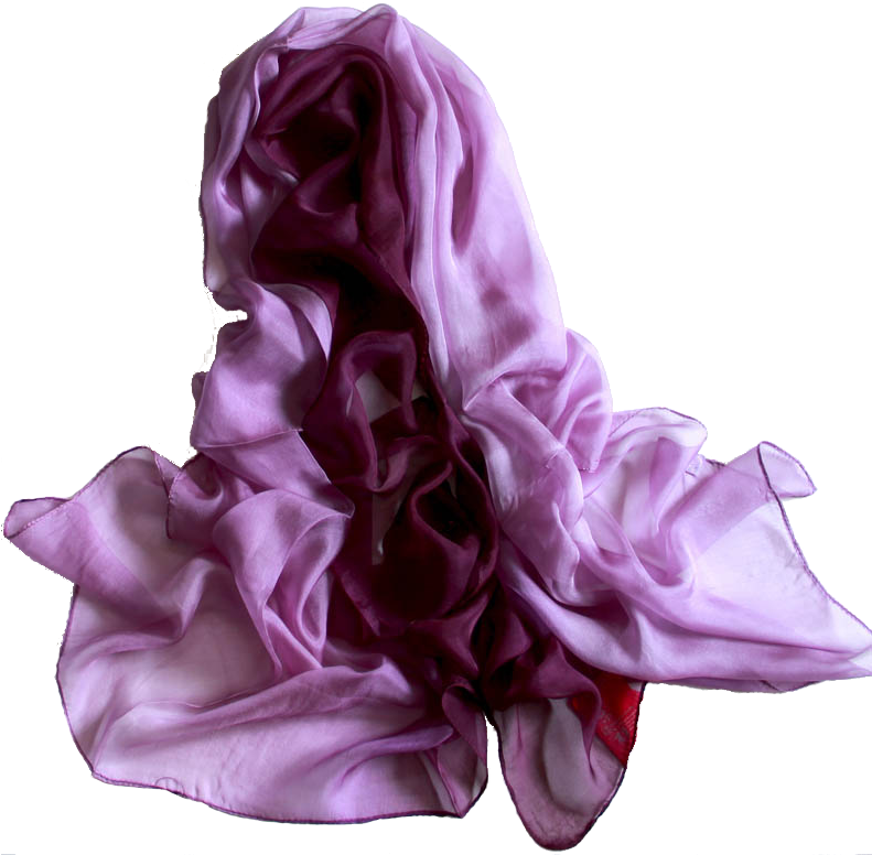Silk Lilac Purple Ombre Hijab - Scarf (790x790), Png Download