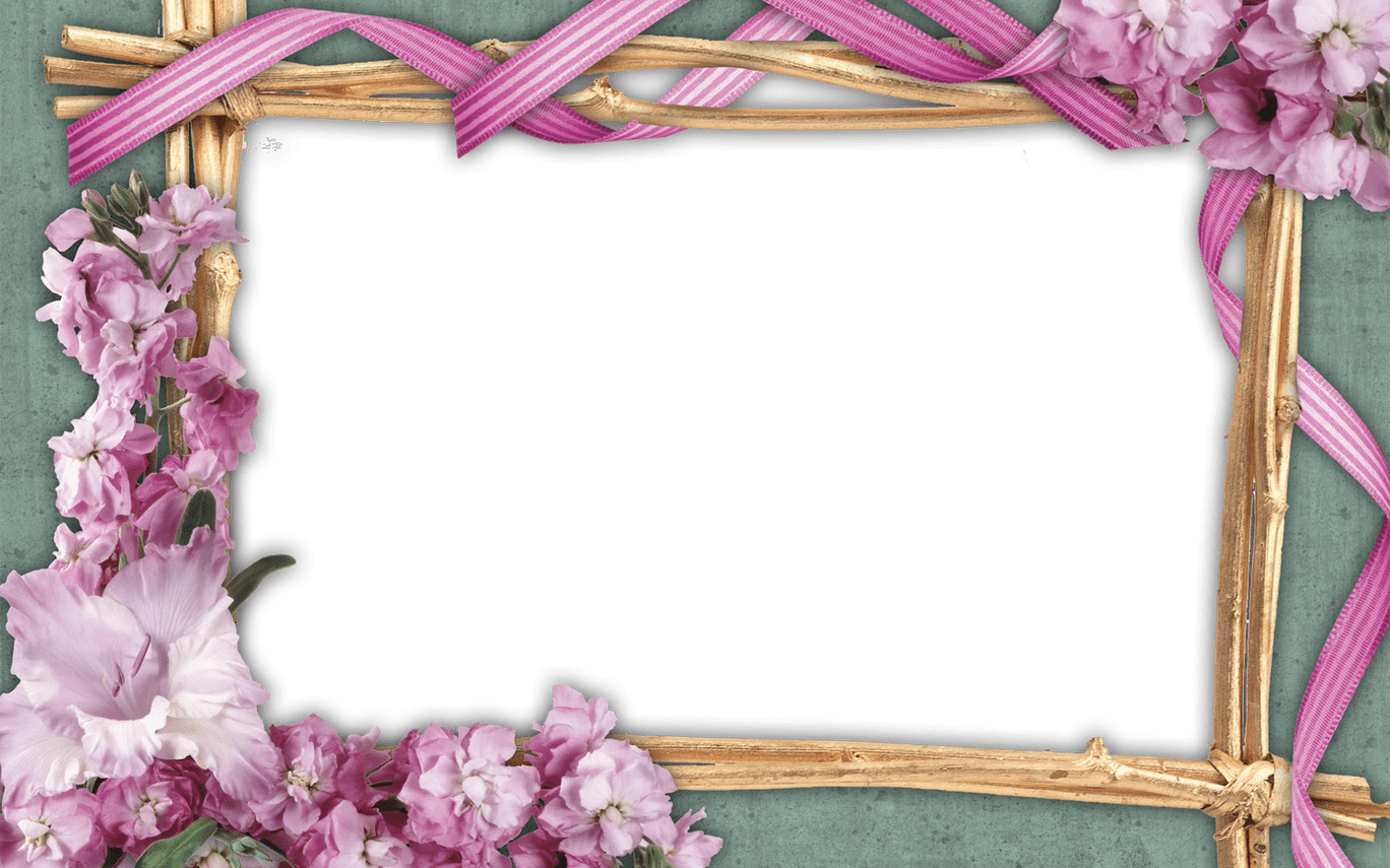 Red Frame Png Red Rose Flowers Frames Png Free Pictures - Flower Decoration With Frame (1368x855), Png Download