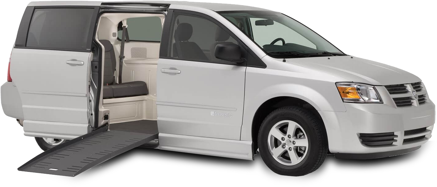 Side Entry Low Ramp Wheelchair Van Consumer Personal - 2017 Dodge Grand Caravan Braunability (1600x752), Png Download