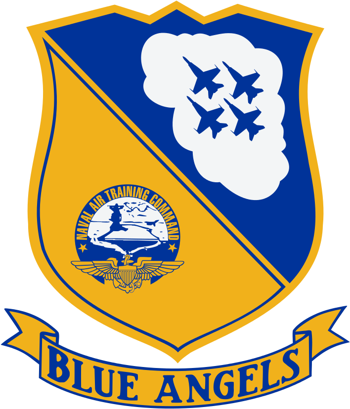 Blue Angels Insignia - Us Navy Blue Angels Logo (727x1028), Png Download