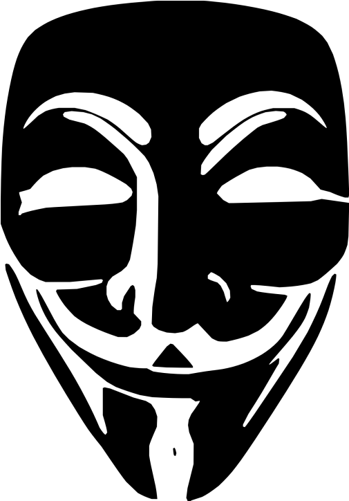 Anonymous Hackers Face Mask Graphics On Transparent - Anonymous Mask No Background (400x500), Png Download