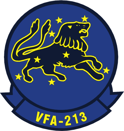 Strike Fighter Squadron 213 Insignia 2015 - Vfa-213 Iron-on Patch [navy Blue - 4 Inch] (401x426), Png Download