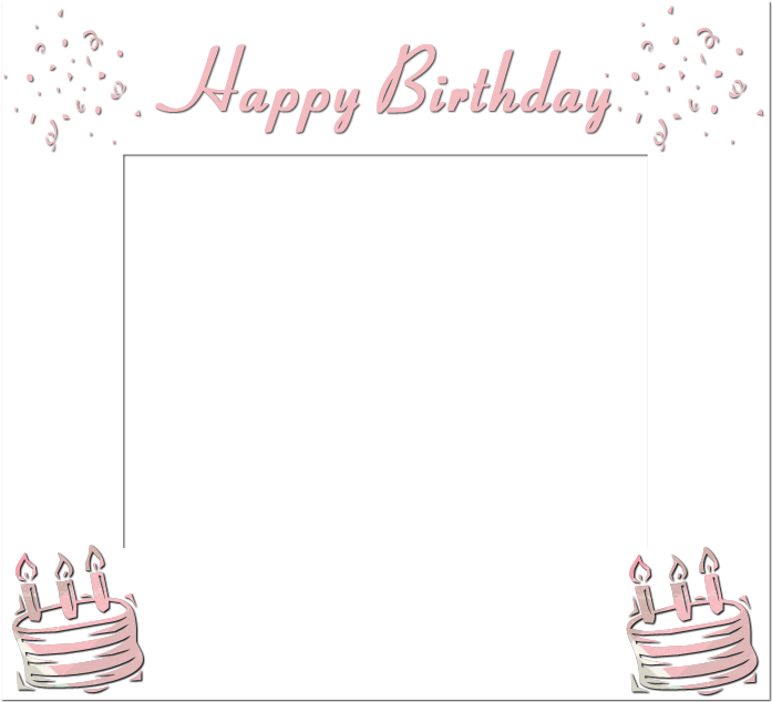Click Image For Full Size View - Moldura De Happy Birthday (720x720), Png Download