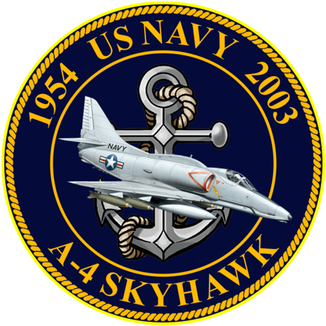 Us Navy A-4 Skyhawk Commemorative Sticker - Missile (480x480), Png Download