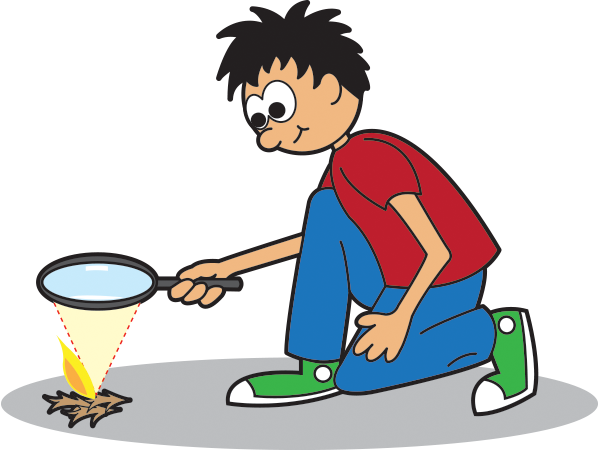 To Burn A Hole In A Piece Of Paper , You'll Recall - Magnifying Glass And Sun (600x450), Png Download