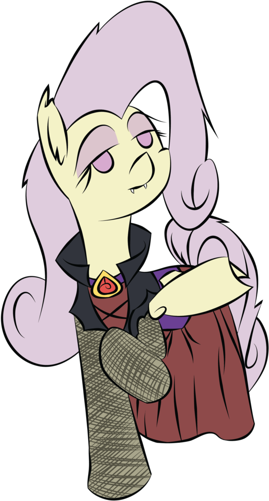Liracrown, Bat Pony, Clothes, Costume, Dress, Eyeliner, - Fluttershy (670x1024), Png Download