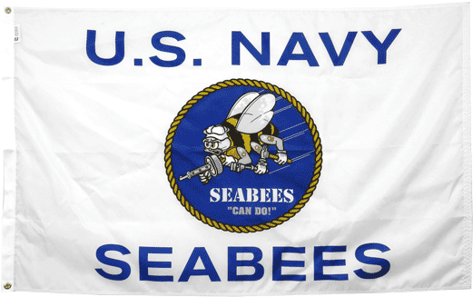 3x5' Us Navy Seabees Flag - Us Navy Seabees Flag (520x416), Png Download
