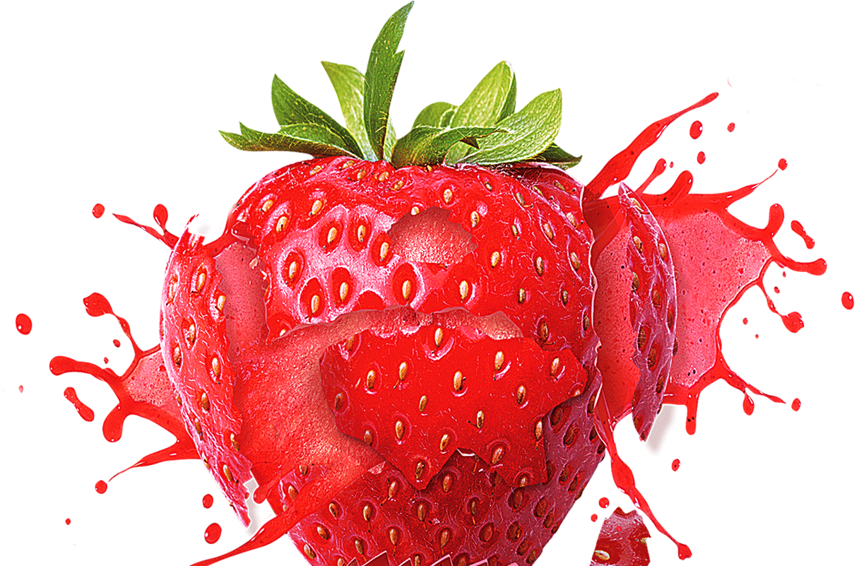 Strawberry Juice Png - Strawberry Png Hd (1218x811), Png Download