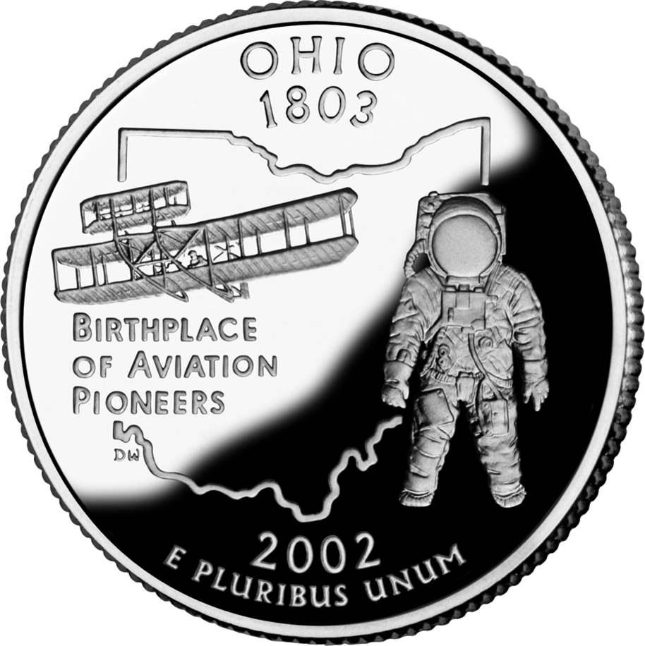 Ohio Quarter - Ohio State Quarter (800x802), Png Download