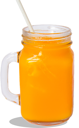 Orange Juice In Mason Jar Png (302x484), Png Download