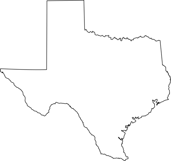 Png Download State Line Art Free Clip - Texas State Outline Png (550x517), Png Download