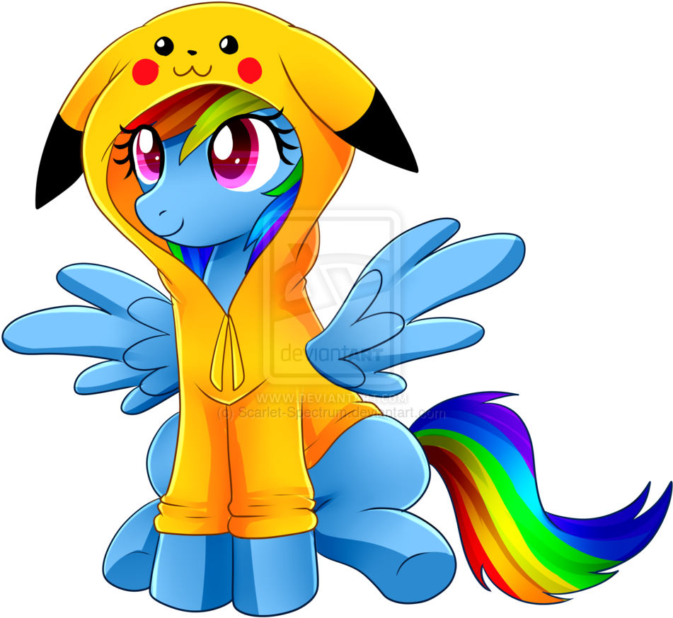 #861794 - - 3, Artist - Scarlet-spectrum, Clothes, - Rainbow Dash Pikachu (1024x942), Png Download