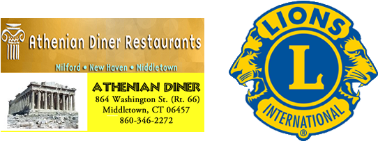 Image Of The Athenian Diner Logo And Information Along - Lions Club International (681x305), Png Download