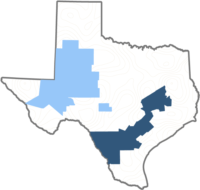 Permian Basin , Eagle Ford Shale (south) - East Urban Home Bruce Stanfield Texas State Outline (700x700), Png Download