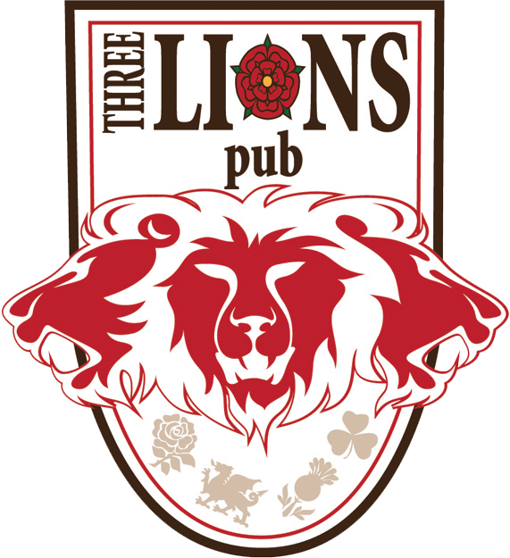 Related - Three Lions Pub Logo (571x625), Png Download