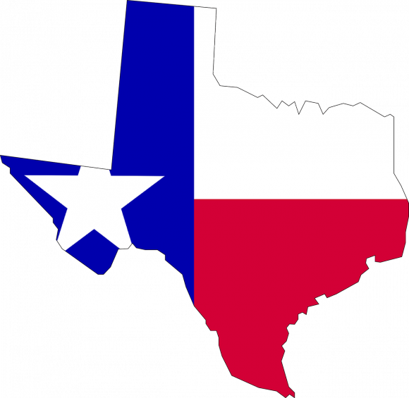 Texas Texas Shape - Flag Map Of Texas (580x565), Png Download