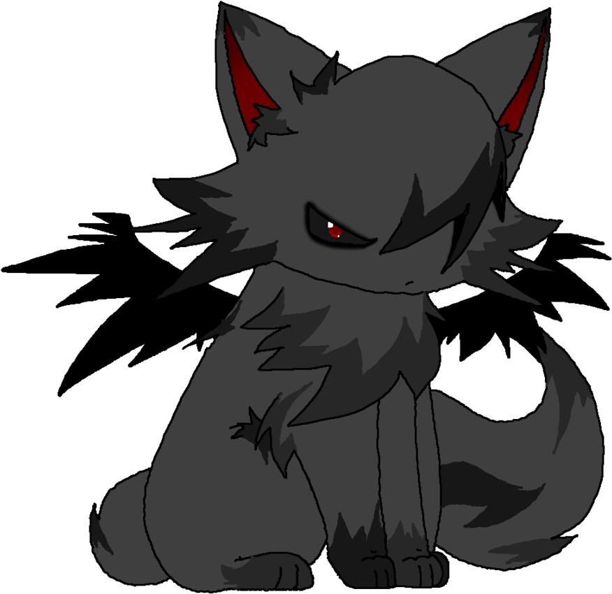 Warrior Cats Oc Silver - Evil Black Anime Cat (900x900), Png Download