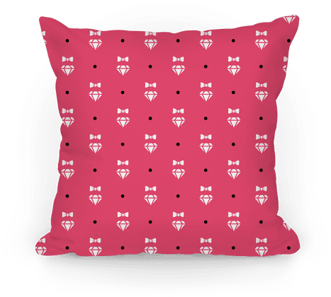 Pink And White Bows And Diamonds Pattern Pillow - Punk Rock (484x484), Png Download