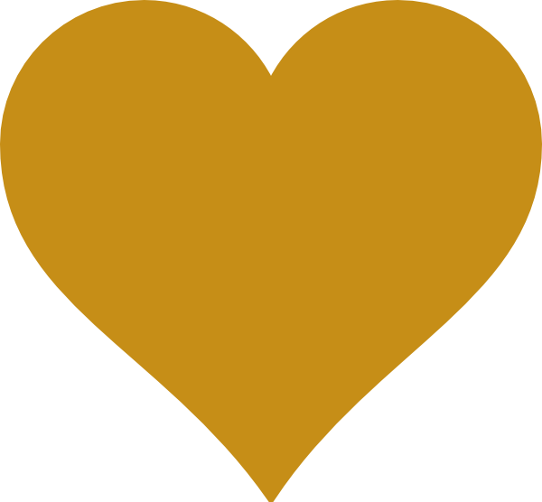 Jpg Library Download Solid Clip Art At Clker Com Vector - Gold Heart Clip Art (600x556), Png Download