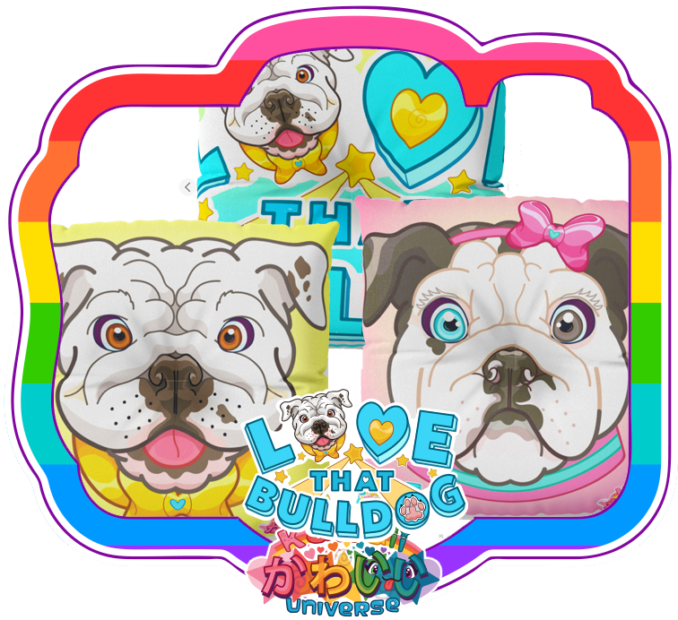 English Bulldog Florals Fabric - Pet–friendly Hotels (800x800), Png Download