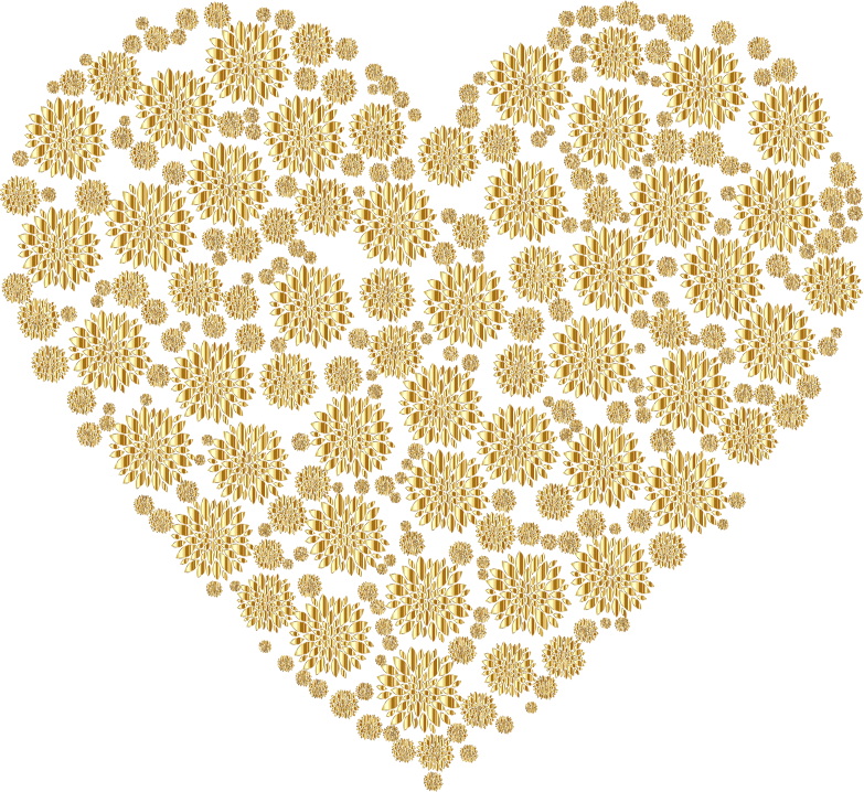 Medium Image - Happy Valentines Day Gold (783x718), Png Download