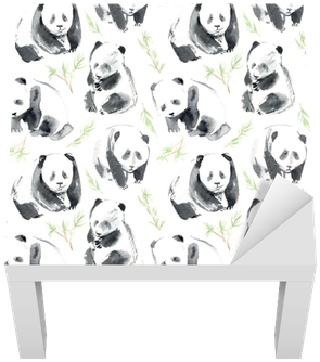 Seamless Pattern With Panda And Bamboo - Tropical Woody Bamboos (400x400), Png Download