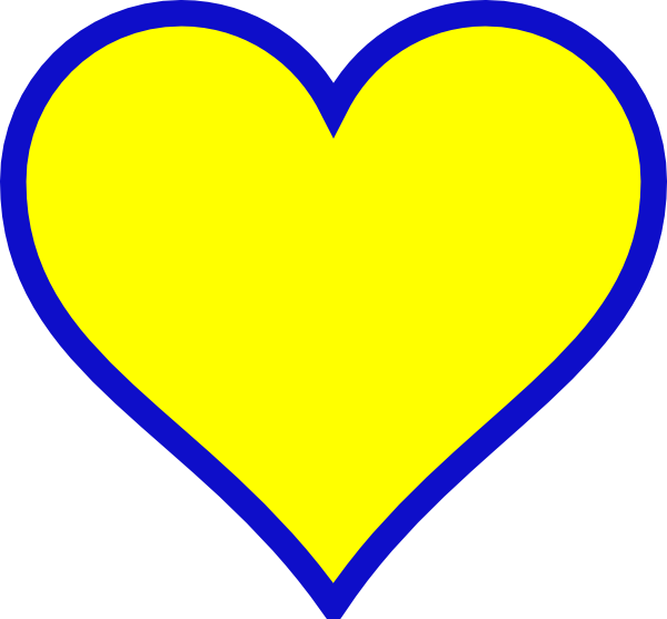 Michigan Blue Gold Heart Svg Clip Arts 600 X 557 Px (600x557), Png Download