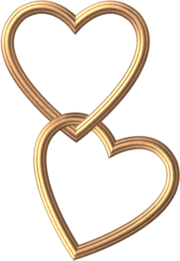 Attachment - 2 Coeurs Elaces Png (379x528), Png Download