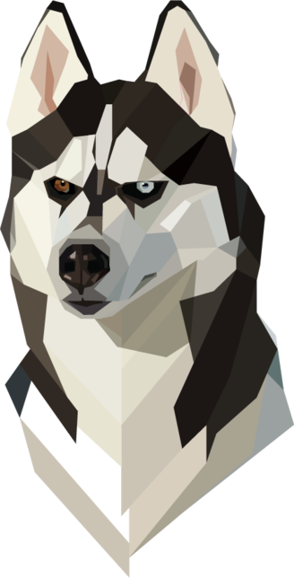 Vector Bear Polygonal - Justin Maller Dog (328x644), Png Download
