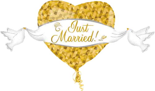 Just Married (500x294), Png Download