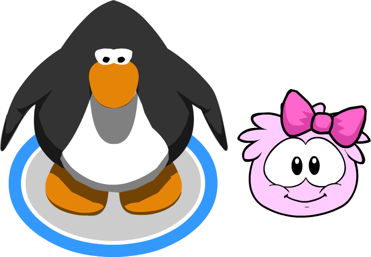 Pink Bow In-game - Club Penguin Brown Puffle (725x502), Png Download
