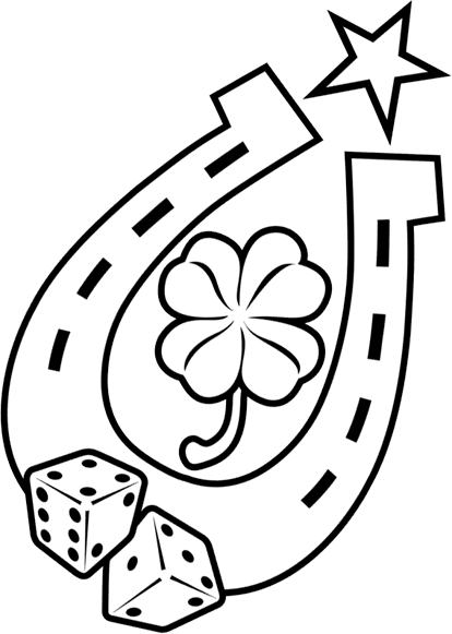 Logo Bw Angle - Good Luck Bar & Grill (414x581), Png Download