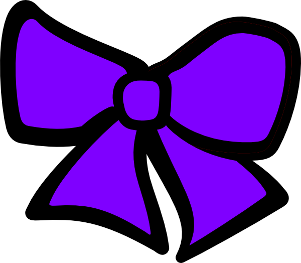 Purple Cheer Bow Clip Art (600x524), Png Download