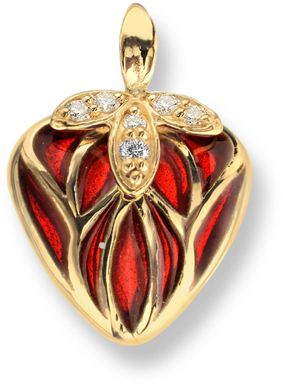 Nicole Barr Designs 18 Karat Gold Heart Necklace -red - Diamonds Red Heart Necklace - 18k Gold 18 Inch - Nng046wa (800x800), Png Download
