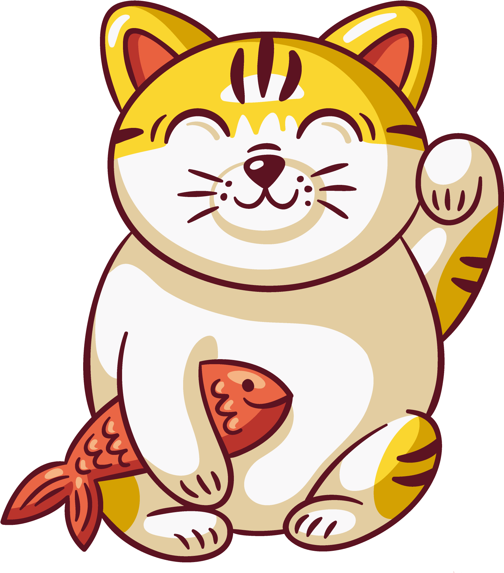 Good Luck Charm Royalty - Cat (1848x2071), Png Download