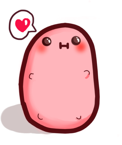 Kawaii Potato (500x500), Png Download