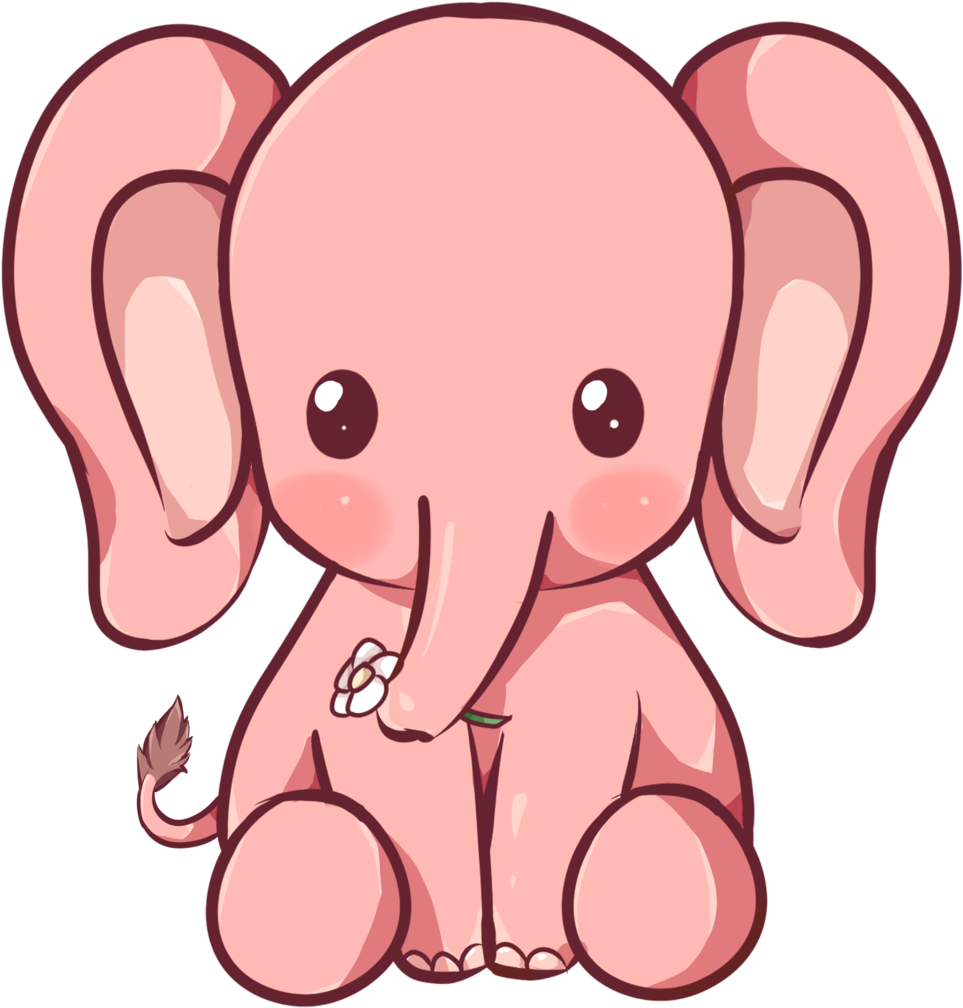 Cute Elephant Pictures Tumblr - Elefante Kawaii (1024x1024), Png Download