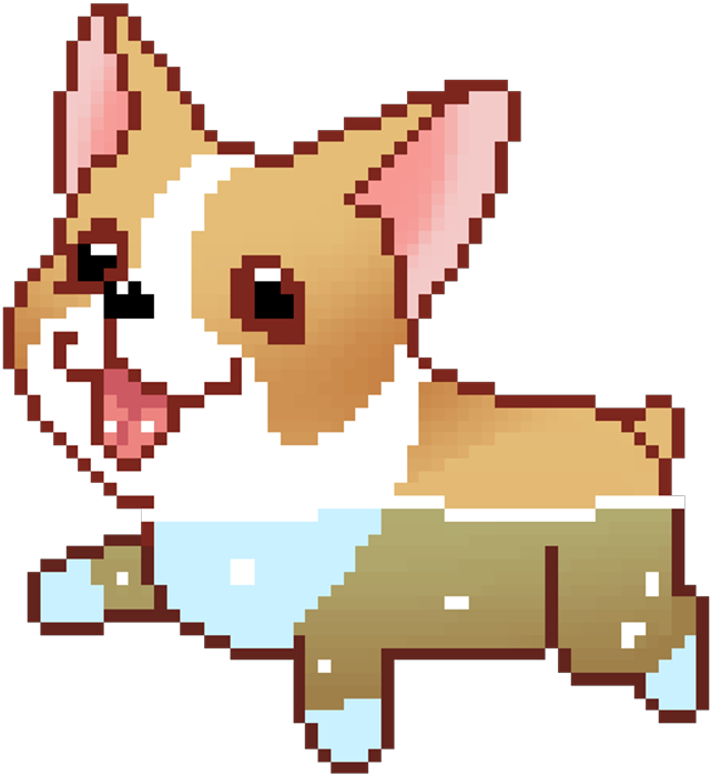 Jpg Free Stock Kawaii Clipart Corgi - Swimming Corgi Gif (1024x1024), Png Download